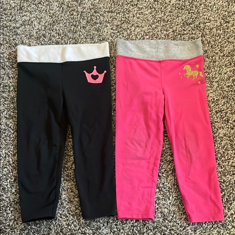 Garanimals Black and Pink Leggings Set with Crown and Unicorn